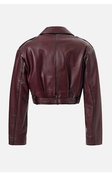 Dericlub Lenora Kadın Cropcut Biker Hakiki Deri Mont Bordo Dericlub Lenora Kadın Cropcut Biker Hakiki Deri Mont Bordo