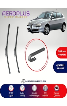 Aeroplus Alfa Romeo 147 Muz Silecek Takımı 2000-2005 Aeroplus Alfa Romeo 147 Muz Silecek Takımı 2000-2005