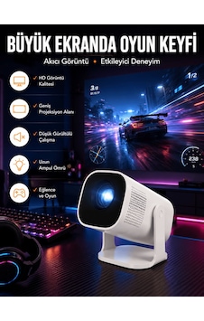 Şarjlı Projeksiyon Oyun Sinema Projektörü 4k Hd Görüntü Kaliteli Yeni Nesil Aklby-bsva58 Şarjlı Projeksiyon Oyun Sinema Projektörü 4k Hd Görüntü Kaliteli Yeni Nesil Aklby-bsva58