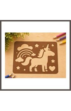 Bezos 3d Baskı Unicorn Ve Gökkuşağı Çizim Şablonu - Desen Kalıbı - Kahverengi Nxrlvng Bezos 3d Baskı Unicorn Ve Gökkuşağı Çizim Şablonu - Desen Kalıbı - Kahverengi Nxrlvng