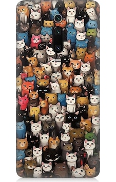 Xiaomi Mi 9t Uyumlu Sevimli Komik Kedi Suratları Desenli Silikon Kılıf Xiaomi Mi 9t Uyumlu Sevimli Komik Kedi Suratları Desenli Silikon Kılıf