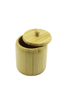 Lunaev No-12 Ahşap - Bambu Şekerlik Kapaklı Çap: 11.3 Cm Derinlik: 11 Cm Peçetelik