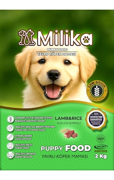 Milika Yavru Köpek Maması Kuzu Etli 2 Kg Milika Yavru Köpek Maması Kuzu Etli 2 Kg