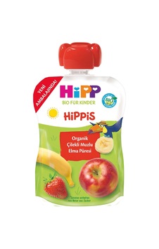 Hipp Organik Çilekli Muzlu Elmalı Meyve Püresiı100gr