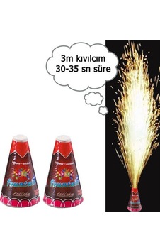 İç Mekan Uyumlu Konik Şekilli Volkan Çok Renkli