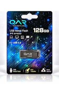 Qar Usb Flash Bellek Metal Siyah 128 Gb Usb 3.0 Güvenli Qar Usb Flash Bellek Metal Siyah 128 Gb Usb 3.0 Güvenli