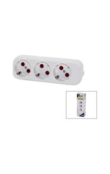 Fetih Elektrik Kod-315-00 Topraklı Grup Priz Klemensli 16a - 250v 3'lu - 25'li Paket Diğer