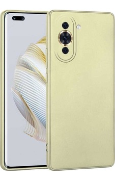 Huawei Nova 10 Pro Kılıf Zore Premier Silikon Kapak Gold Huawei Nova 10 Pro Kılıf Zore Premier Silikon Kapak Gold