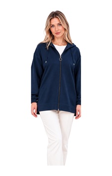 Fiolin Kristal 2 İplik Salaş Fermuarlı Sweatshirt Lacivert Fiolin Kristal 2 İplik Salaş Fermuarlı Sweatshirt Lacivert