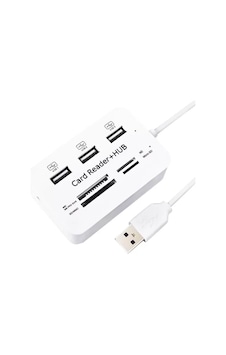 3 Port 2.0 Usb Çoklayıcı Hub + 4 Slot Kart Okuyucu Pm-6052 3 Port 2.0 Usb Çoklayıcı Hub + 4 Slot Kart Okuyucu Pm-6052