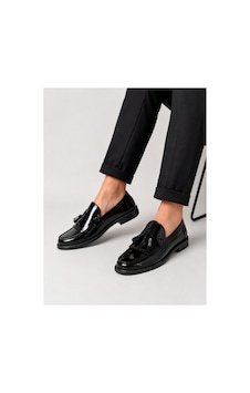 Yalçın Erkek Siyah Rugan Loafer Püsküllü Klasik Ayakkabı Siyah - 905433889 Siyah