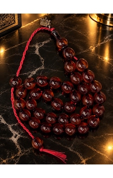 Omari Osmanlı Benzetme Küre Kesim Konyak Sıkma Kehribar Tesbih 10x11 Mm Kahverengi Omari Osmanlı Benzetme Küre Kesim Konyak Sıkma Kehribar Tesbih 10x11 Mm Kahverengi