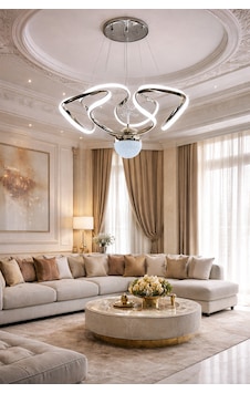 Modern Lüks Salon Model Ledlı 3 Renk Gold Sarkıt Avıze Altın - Gold Modern Lüks Salon Model Ledlı 3 Renk Gold Sarkıt Avıze Altın - Gold