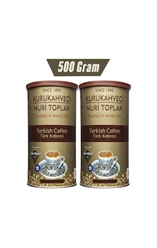 Nuri Toplar Yuvarlak Teneke Kutuda Türk Kahvesi 500 Gr Kuru Kahve