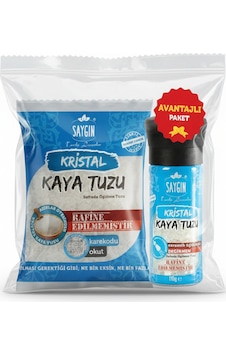 Saygın Tuz Rafine Edilmemiş Doğal Kristal Kaya Tuzu İkili Set Paketli 500 G + Değirmenli 250 G Saygın Tuz Rafine Edilmemiş Doğal Kristal Kaya Tuzu İkili Set Paketli 500 G + Değirmenli 250 G
