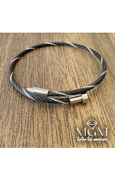 Çelik Erkek Çelik Bileklik - Ebl0011 Gümüş