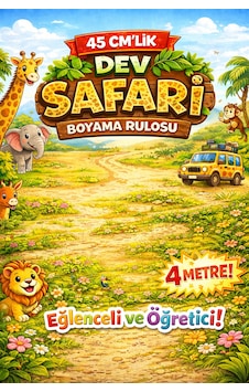 Safari Hayvanları Boyama Rulosu 45 Cm Dev Xxl Boy Çocuk Aktivite Kağıdı Safari Hayvanları Boyama Rulosu 45 Cm Dev Xxl Boy Çocuk Aktivite Kağıdı