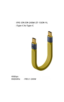 Usb4.0 Type-c Tam Özellikli Veri Kablosu Pd240w Yumuşak Kart Kablosu 40gbps İletim 8k Ses Ve Video Usb4.0 Type-c Tam Özellikli Veri Kablosu Pd240w Yumuşak Kart Kablosu 40gbps İletim 8k Ses Ve Video