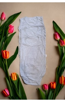 Salar Ticaret Bebek Basic Ribana Bisiklet Yaka Fitilli 3lü Atlet Body -gri Gri Salar Ticaret Bebek Basic Ribana Bisiklet Yaka Fitilli 3lü Atlet Body -gri Gri