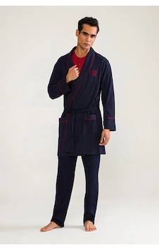 Moda Dua D's Damat 03000 5'li Robdöşambr Erkek Damat Pijama Seti Lacivert Moda Dua D's Damat 03000 5'li Robdöşambr Erkek Damat Pijama Seti Lacivert