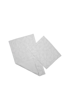 Fialka Banyo Paspas 2'li Çiçek Desenli Beyaz Fialka Banyo Paspas 2'li Çiçek Desenli Beyaz