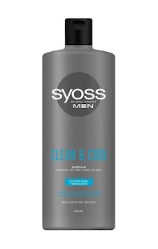 Syoss Men Clean Cool Normal ve Yağlı Saçlar için Şampuan 500 ML Syoss Men Clean Cool Normal ve Yağlı Saçlar için Şampuan 500 ML