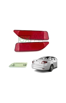 Toyota Corolla Arka Tampon Reflektör Takımı Sağ + Sol Taraf 2010 - 2012 Model Makyajlı Corolla Arka Toyota Corolla Arka Tampon Reflektör Takımı Sağ + Sol Taraf 2010 - 2012 Model Makyajlı Corolla Arka