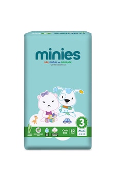 Minies Bebek Bezi Midi 3 Beden 4-9 Kg 50 Adet - 7 Adet Tarı 3 - 4 Numara Minies Bebek Bezi Midi 3 Beden 4-9 Kg 50 Adet - 7 Adet Tarı 3 - 4 Numara