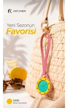 Katjmer Boyol Pop Renkli Saat Sarı Katjmer Boyol Pop Renkli Saat Sarı