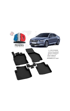 Skoda Superb 4d Araca Özel Havuzlu Kauçuk Paspas 2015 Ve Üzeri