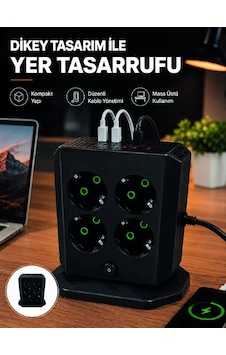 Northcity 8 Ac Priz Kulesi - 4 Usb & 2 Type-c Çocuk Korumalı Güç Dağıtıcı Ve Ev Ofis Organizatörü 0.1 M Northcity 8 Ac Priz Kulesi - 4 Usb & 2 Type-c Çocuk Korumalı Güç Dağıtıcı Ve Ev Ofis Organizatörü 0.1 M