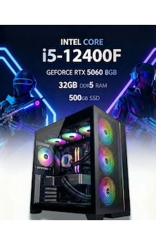 Tekden TKDEN000004 i5-12400F 32 GB 500 GB SSD 8 GB RTX5060 Free Dos Masaüstü Oyuncu Bilgisayarı