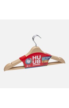 Huub Ahşap Desenli Askı 3'lü Paket Diğer