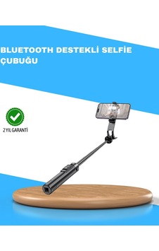 Hepsi Uzaktan Kumandalı Bluetooth Selfie Çubuğu Işıklı 130 Cm Ayarlanabilir Najmaddin