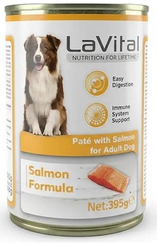 La Vital Lavital Somonlu Ezme Yetişkin Köpek Konservesi 395gr La Vital Lavital Somonlu Ezme Yetişkin Köpek Konservesi 395gr