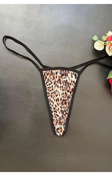 Anastasia String Tanga Siyah Lastikli Külot - Leopar Desen 86179 Leopar Anastasia String Tanga Siyah Lastikli Külot - Leopar Desen 86179 Leopar