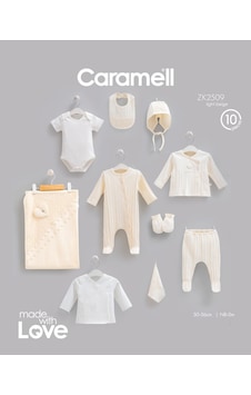 Caramell Very Nice 10 Parça Hastane Çıkışı Zıbın Seti Bej renkli Caramell Very Nice 10 Parça Hastane Çıkışı Zıbın Seti Bej renkli