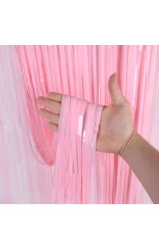 Ers Soft Pembe Püsküllü Kapı Perdesi - Parti, Baby Shower, Cinsiyet Partisi 1x2 M Çok Renkli Ers Soft Pembe Püsküllü Kapı Perdesi - Parti, Baby Shower, Cinsiyet Partisi 1x2 M Çok Renkli