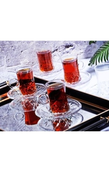 Kosova Cam 6'lı Çay Seti 0107 Şeffaf