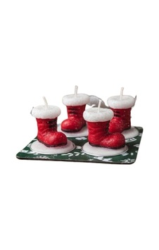 Noel Baba Ayakkabı Mum 4'li Belirtilmemiş Noel Baba Ayakkabı Mum 4'li Belirtilmemiş