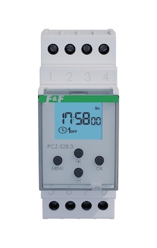 F&F PCZ-528.3 Evrensel Programlanabilir Kontrol Zamanlayıcı – 24-264 V AC/DC, Astronomik/Haftalık/Yıllık Programlama