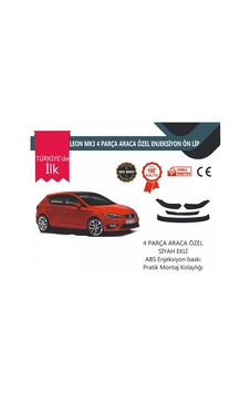 Seat Leon 2012 Sonrası 4 Parça Ön Lip Siyah