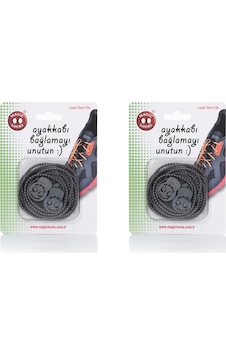Magic Locks Yuvarlak Akıllı Ayakkabı Bağcık 2'li Set Gri-Gri Magic Locks Yuvarlak Akıllı Ayakkabı Bağcık 2'li Set Gri-Gri