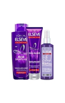 Elseve Turunculaşma Karşıtı Mor Şampuan 200 ML + Maske 150 ML + Sarı Saç Kurtarma Bakım Kremi 150 ML