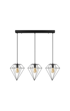 Modern Siyah 3 Lü Masa Üstü Sıralı Rustik Retro Metal Prizma Dekoratif Tekli Sarkıt Avize Çok Renkli Modern Siyah 3 Lü Masa Üstü Sıralı Rustik Retro Metal Prizma Dekoratif Tekli Sarkıt Avize Çok Renkli