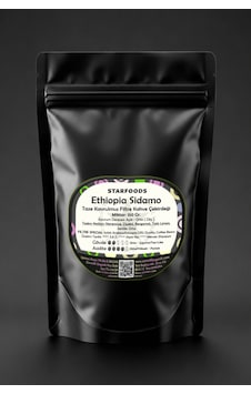 Ethiopia Sidamo Gr2 Taze Kavrulmuş Nitelikli Çekirdek Kahve 150 Gr. Etiyopya %100 Arabica Yöresel Filtre Kahve Çekirdeği
