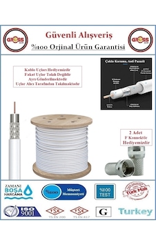 Anten Uydu Kablosu - Rg6 - U4 - 50 Metre Anten Uydu Kablosu - Rg6 - U4 - 50 Metre