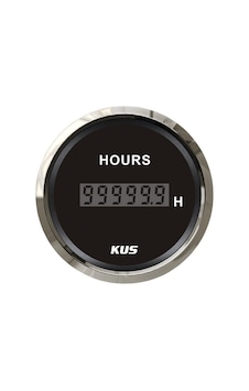 Kus Motor Zaman Saati Göstergesi Siyah 12/24v 52mm Kus Motor Zaman Saati Göstergesi Siyah 12/24v 52mm