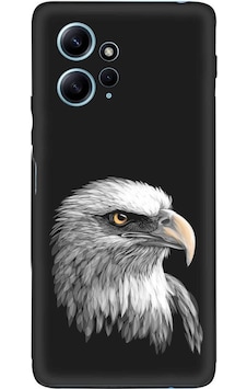 Xiaomi Redmi Note 12 4g İle Uyumlu Kartal 0214c Tasarımlı Siyah Lansman Kılıf Çok Renkli