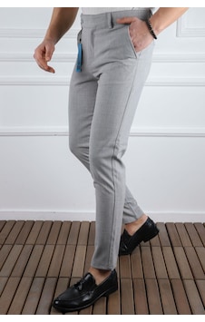 Classics Men Erkek Düz Kesim Kaliteli Esnek Likralı Bilek Boy Kumaş Pantolon-7202 gri Classics Men Erkek Düz Kesim Kaliteli Esnek Likralı Bilek Boy Kumaş Pantolon-7202 gri
